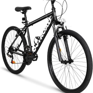 Betterland 26 Inch Mountain Bike, 7-Speed Adult Bike with Dual V Brakes, Outdoor Cycling Bike with High Carbon Steel Frame and Front Suspension, Adjustable Ergonomic Seat for Bicycle